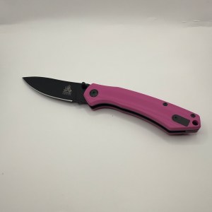 Twisted Atlas Slipjoint BLK PVD Coated Pink G10