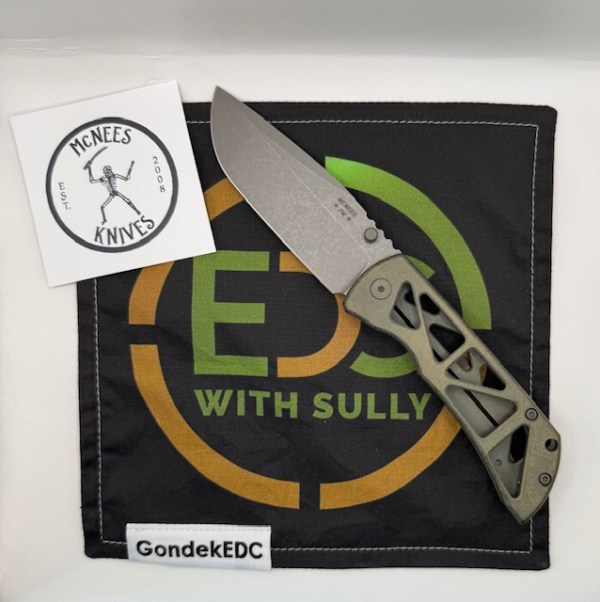 McNees Knives - PM Mac 2 (GEN 2) - 3.5" Skeletonized GRN/BRZ-A