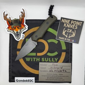 Nine Point Knives Fox - OD Micarta - Nitro-V