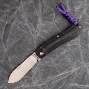 JACK WOLF KNIVES K9 JACK   BLACK CANVAS MICARTA