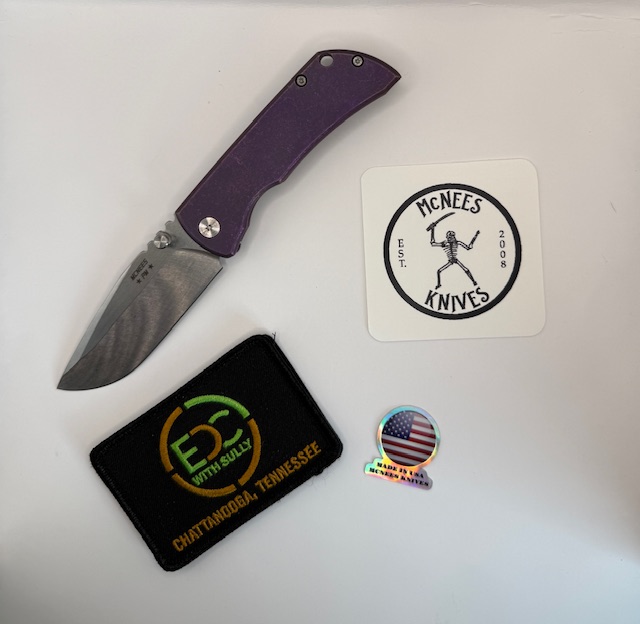 PM Mac 2 (GEN 2) - 3" Blade - Smooth - Satin Violet - Satin Stonewash Blade - Image 4