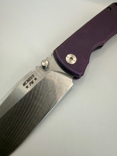 PM Mac 2 (GEN 2) - 3" Blade - Smooth - Satin Violet - Satin Stonewash Blade - Image 8